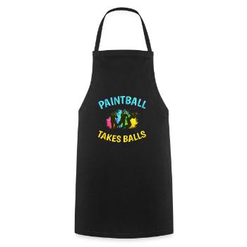 Drôle d’humour Ironic Paintball Game - Tablier de cuisine - noir - Devant - AI Model Male 185 dark (185cm)