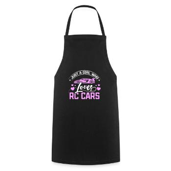 Une fille qui aime les voitures Rc - Tablier de cuisine - noir - Devant - AI Model Male 185 dark (185cm)