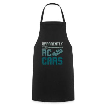 Apparently I lkie Rc cars - Cooking Apron - black - Front - AI Model Male 185 dark (185cm)