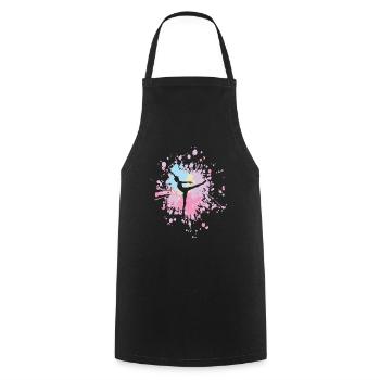 Dansez avec Passion Color Splash - Tablier de cuisine - noir - Devant - AI Model Male 185 dark (185cm)