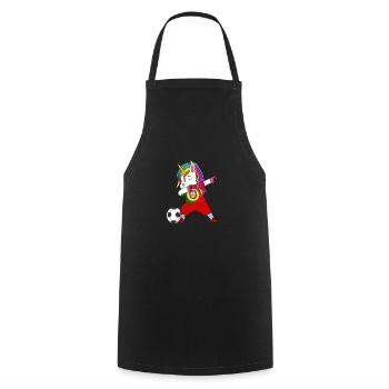 Portugal Football Dabbing Cadeau - Tablier de cuisine - noir - Devant - AI Model Male 185 dark (185cm)