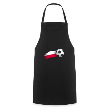 Poland football gift - Cooking Apron - black - Front - AI Model Male 185 dark (185cm)