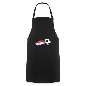 Kroatien-fußball-geschenk - Kochschürze - Schwarz - Vorne - AI Model Male 185 dark (185cm)