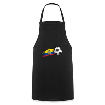 Ecuador football gift - Cooking Apron - black - Front - AI Model Male 185 dark (185cm)