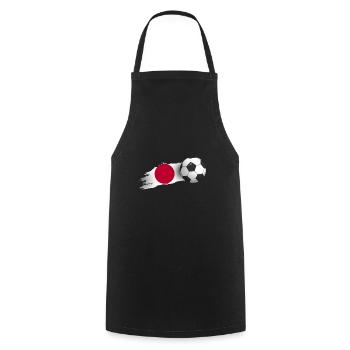 Japan Football Gift - Cooking Apron - black - Front - AI Model Male 185 dark (185cm)