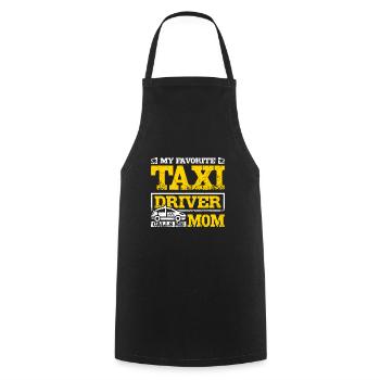 My favorite taxi driver calls me mom - Cooking Apron - black - Front - AI Model Male 185 dark (185cm)
