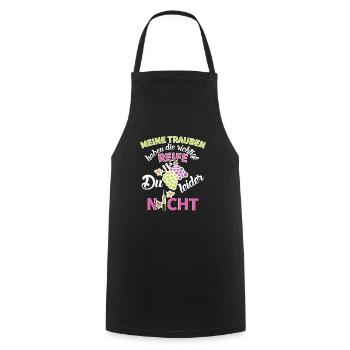 Winzerin Wein Spruch Reife Trauben Weinlese - Kochschürze - Schwarz - Vorne - AI Model Male 185 dark (185cm)
