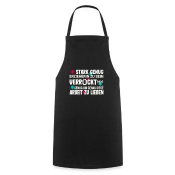 Kita Spruch für Erzieherin Kindergarten - Kochschürze - Schwarz - Vorne - AI Model Male 185 dark (185cm)