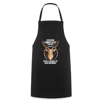 Weekend forecast -Hunt with the chance to get beer - Cooking Apron - black - Front - AI Model Male 185 dark (185cm)