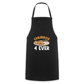Churro Gift Mexico Food - Cooking Apron - black - Front - AI Model Male 185 dark (185cm)