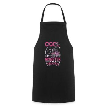 Des filles cool comme les Monster trucks - Tablier de cuisine - noir - Devant - AI Model Male 185 dark (185cm)