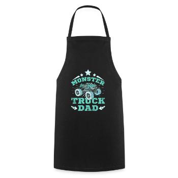Papa Monster Truck - Tablier de cuisine - noir - Devant - AI Model Male 185 dark (185cm)