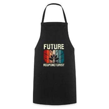 Future acupuncturist - Cooking Apron - black - Front - AI Model Male 185 dark (185cm)