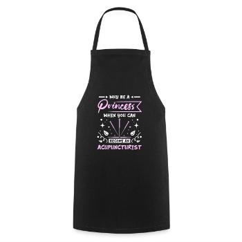 Princess acupuncturist - Cooking Apron - black - Front - AI Model Male 185 dark (185cm)