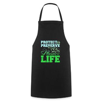 Protect and preserve marine life - Cooking Apron - black - Front - AI Model Male 185 dark (185cm)