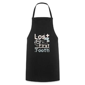 La fée des dents a perdu ma première dent - Tablier de cuisine - noir - Devant - AI Model Male 185 dark (185cm)
