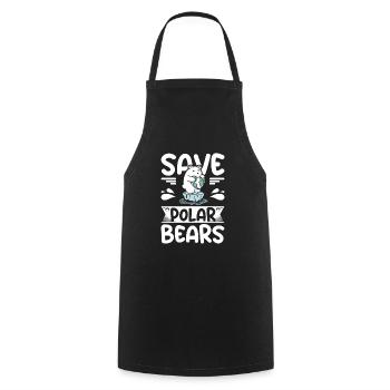 Save polar bears - Cooking Apron - black - Front - AI Model Male 185 dark (185cm)