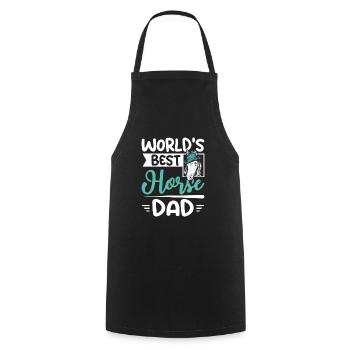 Le meilleur papa cheval du monde - Tablier de cuisine - noir - Devant - AI Model Male 185 dark (185cm)