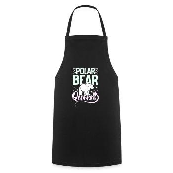 Polar bear queen - Kochschürze - Schwarz - Vorne - AI Model Male 185 dark (185cm)
