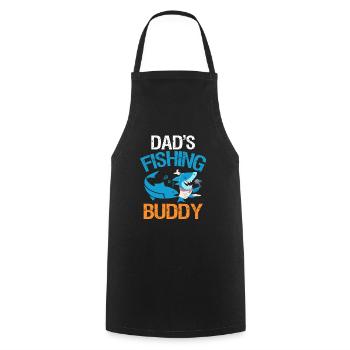 Fathers Fishing Buddy Father And Son Fishing Trip - Cooking Apron - black - Front - AI Model Male 185 dark (185cm)