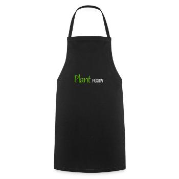 Plans Positive | Vegan Humor Vegetarian Vegan - Cooking Apron - black - Front - AI Model Male 185 dark (185cm)
