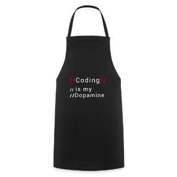 Lustige Codierung Ist Mein Dopamin -Coder - Kochschürze - Schwarz - Vorne - AI Model Male 185 dark (185cm)