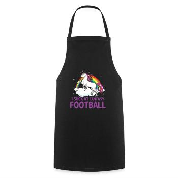 I suck at the fantasy football loser - Cooking Apron - black - Front - AI Model Male 185 dark (185cm)