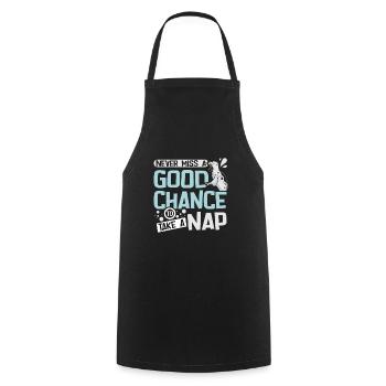 Never miss a good chance to take a nap seal - Cooking Apron - black - Front - AI Model Male 185 dark (185cm)