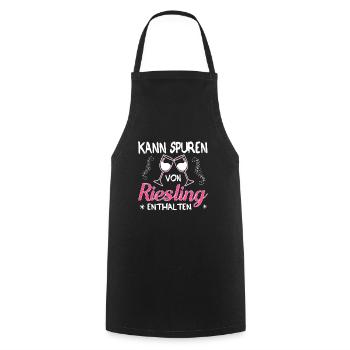 Kann Spuren Von Riesling Enthalten Weintrinker - Kochschürze - Schwarz - Vorne - AI Model Male 185 dark (185cm)