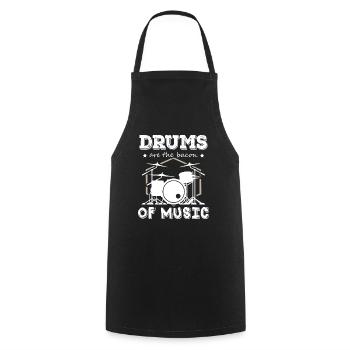 Drums Are The Bacon Of Music Drummer - Kochschürze - Schwarz - Vorne - AI Model Male 185 dark (185cm)