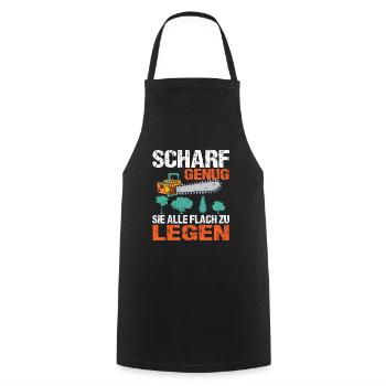 Scharf Genug Sie Alle Flach zu legen Forstwirt - Kochschürze - Schwarz - Vorne - AI Model Male 185 dark (185cm)