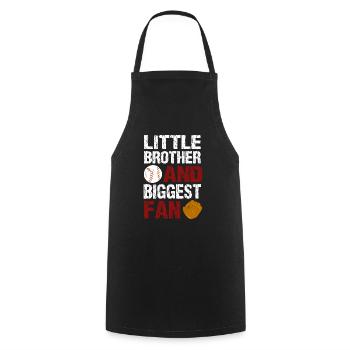 Petit frère et plus grand fan de baseball - Tablier de cuisine - noir - Devant - AI Model Male 185 dark (185cm)