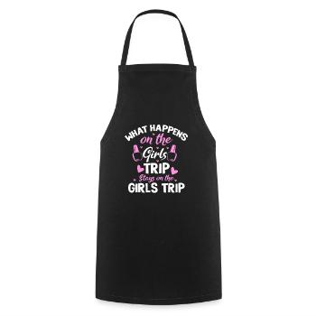 What happens on the girls' journey remains funny - Cooking Apron - black - Front - AI Model Male 185 dark (185cm)