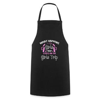 What happens on the girls' journey remains funny - Cooking Apron - black - Front - AI Model Male 185 dark (185cm)