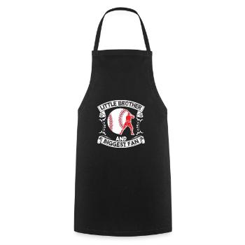 Petit frère et plus grand fan de baseball - Tablier de cuisine - noir - Devant - AI Model Male 185 dark (185cm)