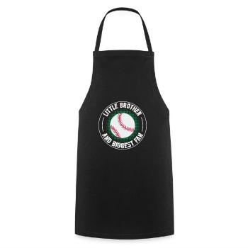 Petit frère et plus grand fan de baseball - Tablier de cuisine - noir - Devant - AI Model Male 185 dark (185cm)