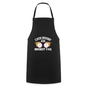 Petit frère et plus grand fan de baseball - Tablier de cuisine - noir - Devant - AI Model Male 185 dark (185cm)