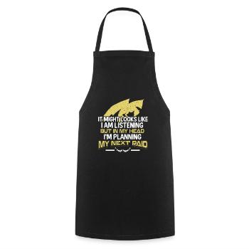 It may look like I'm - Cooking Apron - black - Front - AI Model Male 185 dark (185cm)