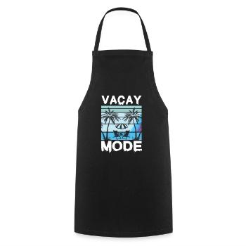 Vacay-Modus-Urlaubs-Road-Trip-Urlaubs-Outfit - Kochschürze - Schwarz - Vorne - AI Model Male 185 dark (185cm)