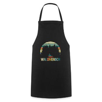 Waldmensch Naturbursche Wandern Natur Outdoor Wald - Kochschürze - Schwarz - Vorne - AI Model Male 185 dark (185cm)