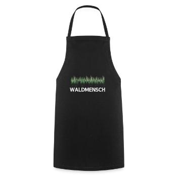 Waldmensch Naturbursche Wandern Natur Outdoor Wald - Kochschürze - Schwarz - Vorne - AI Model Male 185 dark (185cm)