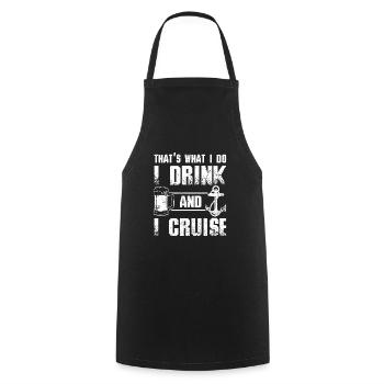 Beer and Cruise - Cooking Apron - black - Front - AI Model Male 185 dark (185cm)