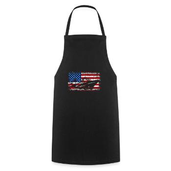 4 juillet Navire de croisière Pavillon américain États-Unis - Tablier de cuisine - noir - Devant - AI Model Male 185 dark (185cm)