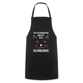 Ich Schnarche Nicht Ich Schnurre Süße Sprüche - Kochschürze - Schwarz - Vorne - AI Model Male 185 dark (185cm)