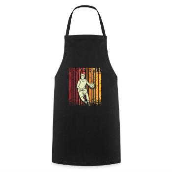 Retro Vintage Basketball Player - Kochschürze - Schwarz - Vorne - AI Model Male 185 dark (185cm)