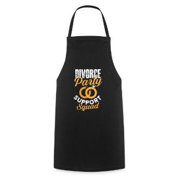divorce party support squad Design for a divorce - Cooking Apron - black - Front - AI Model Male 185 dark (185cm)