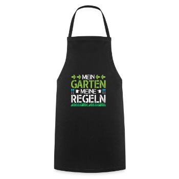 Mon jardin Mes règles Jardinage - Tablier de cuisine - noir - Devant - AI Model Male 185 dark (185cm)