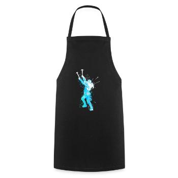 Splash Art Sports d’hiver Escalade sur glace - Tablier de cuisine - noir - Devant - AI Model Male 185 dark (185cm)
