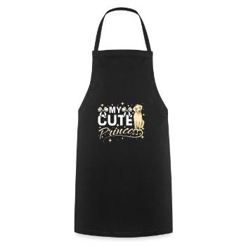 My cute princess labrador girl - Cooking Apron - black - Front - AI Model Male 185 dark (185cm)