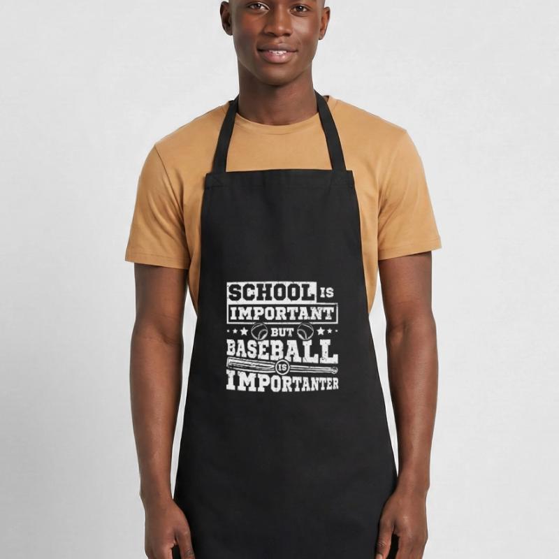 L’école est importante, mais le baseball est plus important Tablier de cuisine